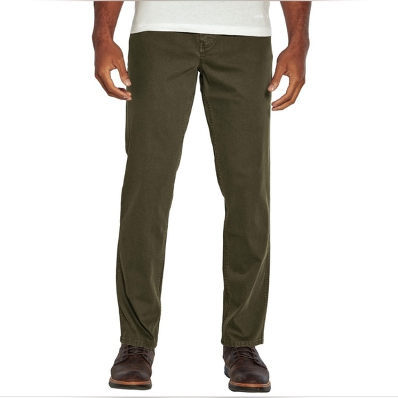 Woolrich Stretch Fit 5 Pocket Straight Fit Pant Mens DARK GREEN MSRP $98 - Picture 3 of 13